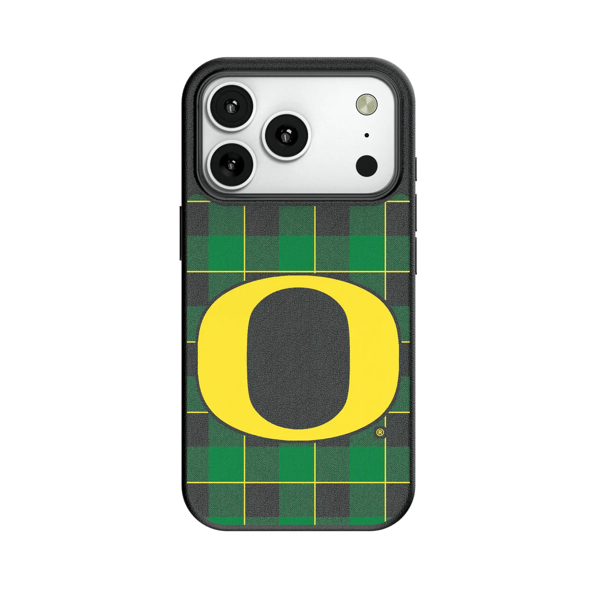 University of Oregon Ducks Plaid MagSafe Compatible Phone Case for Apple iPhone 8