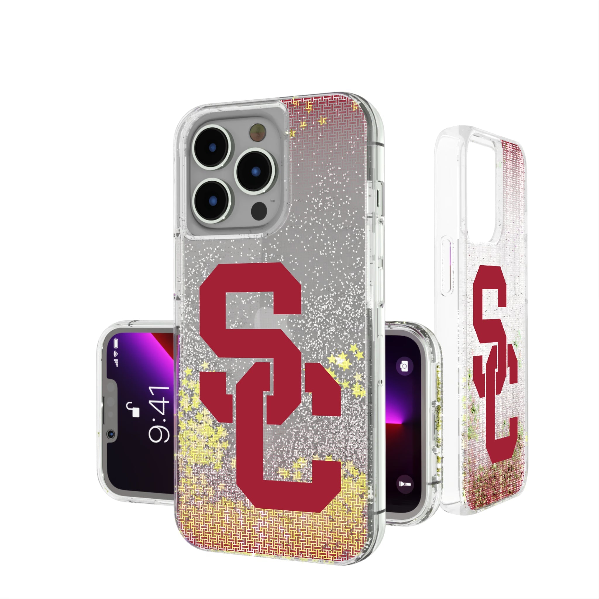 University of Southern California Trojans Linen Glitter Phone Case 12