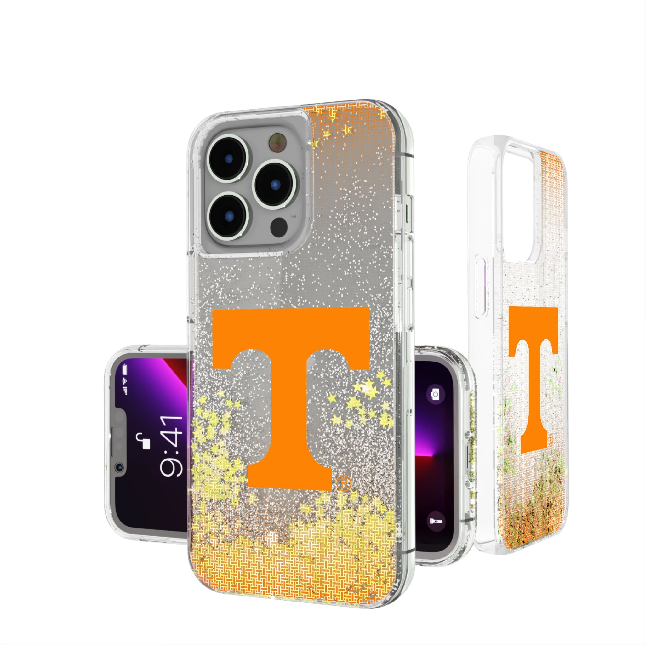 University of Tennessee Volunteers Linen Glitter Phone Case for Apple iPhone 9