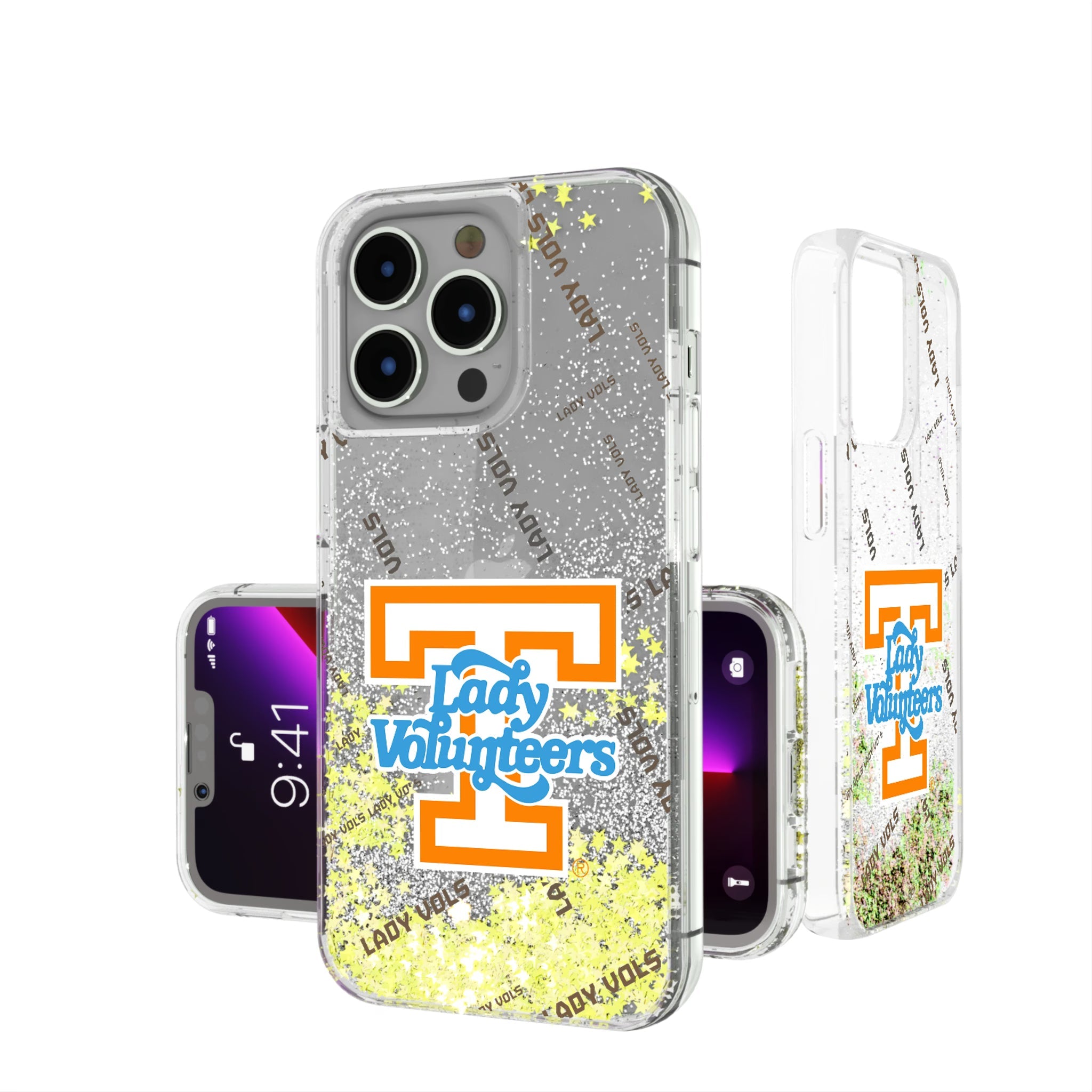 University of Tennessee Volunteers Quadtile Glitter Phone Case for Apple iPhone 4