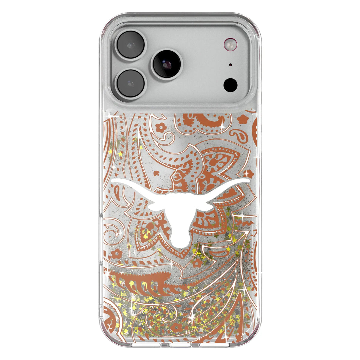 University of Texas Longhorns Paisley Glitter Phone Case 20