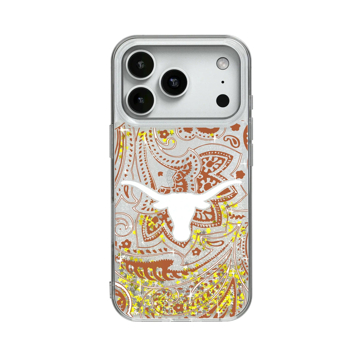 University of Texas Longhorns Paisley Glitter Phone Case 19