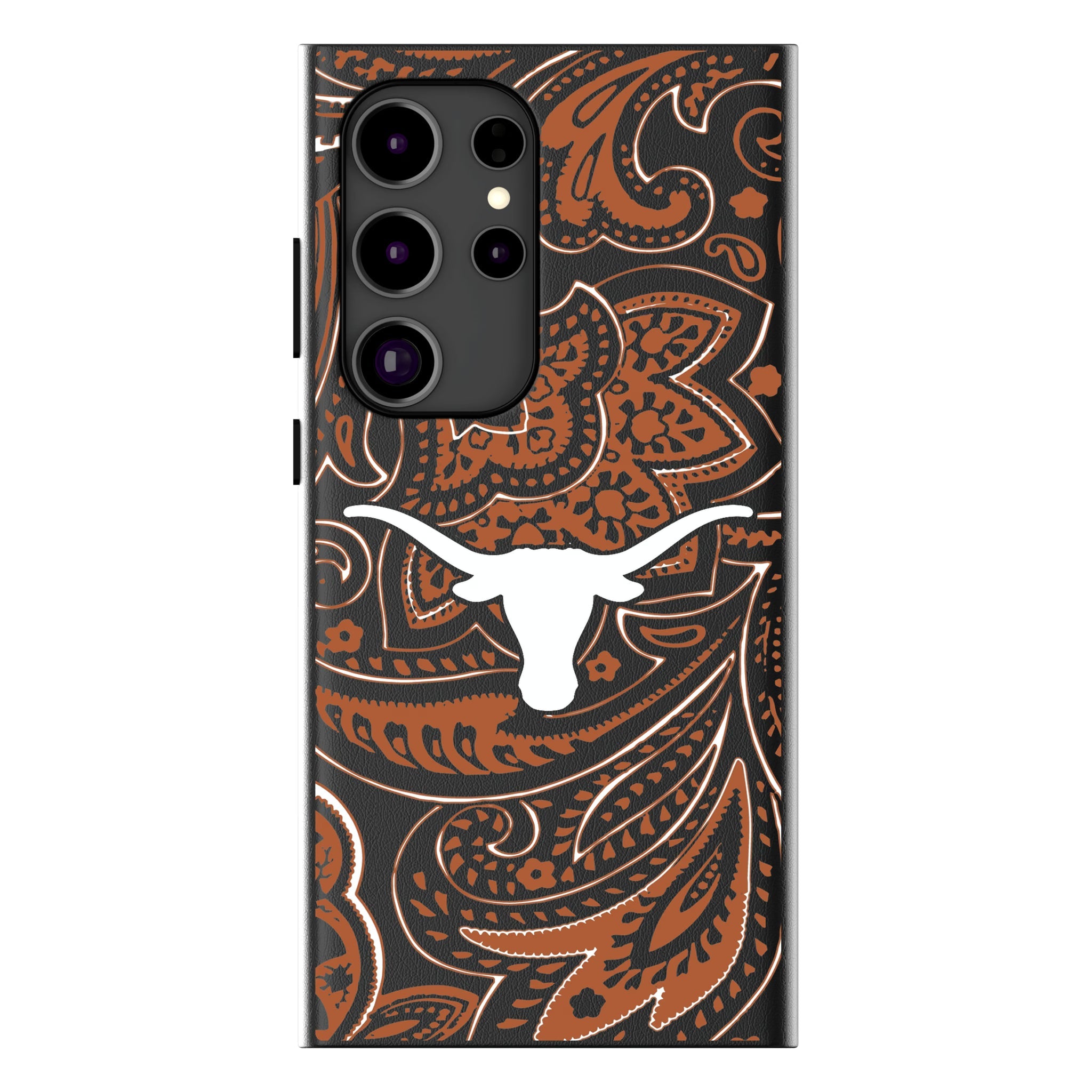 University of Texas Longhorns Paisley MagSafe Compatible Phone Case for Samsung Galaxy 11
