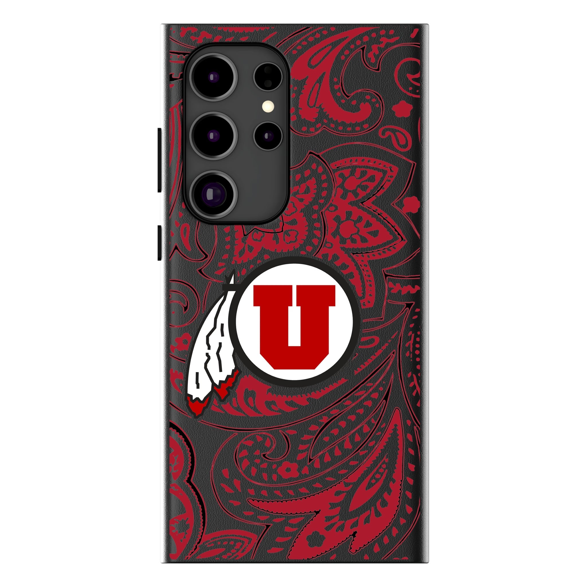 University of Utah Utes Paisley MagSafe Compatible Phone Case for Samsung Galaxy 5