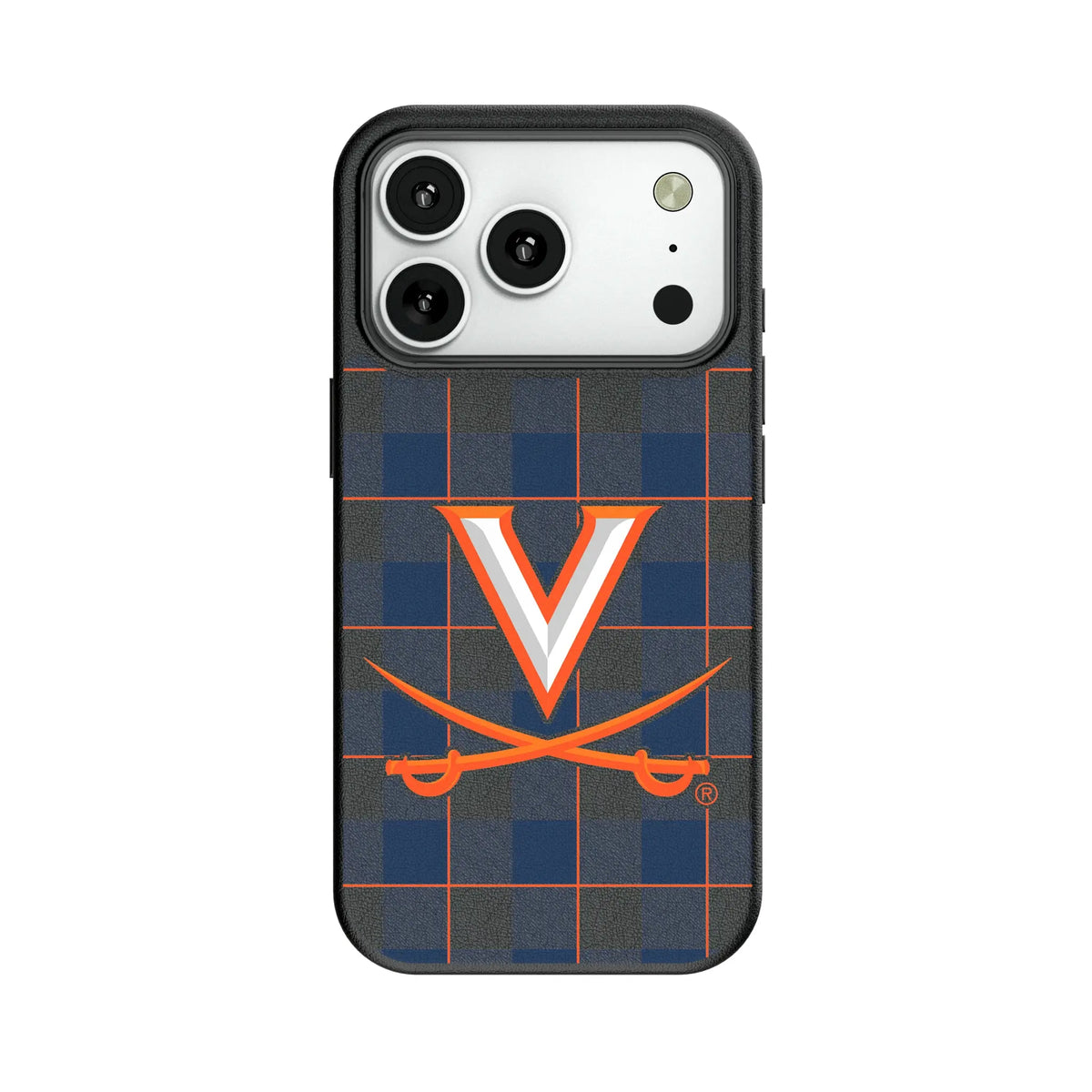 University of Virginia Cavaliers Plaid MagSafe Compatible Phone Case for Apple iPhone 8