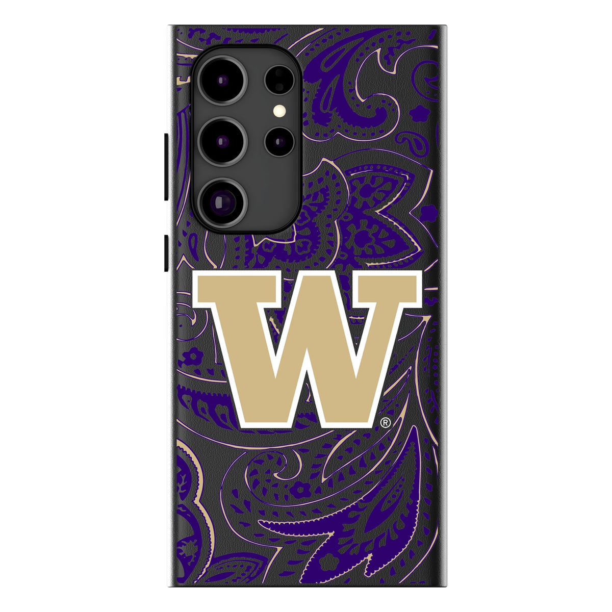 University of Washington Huskies Paisley MagSafe Compatible Phone Case for Samsung Galaxy 11