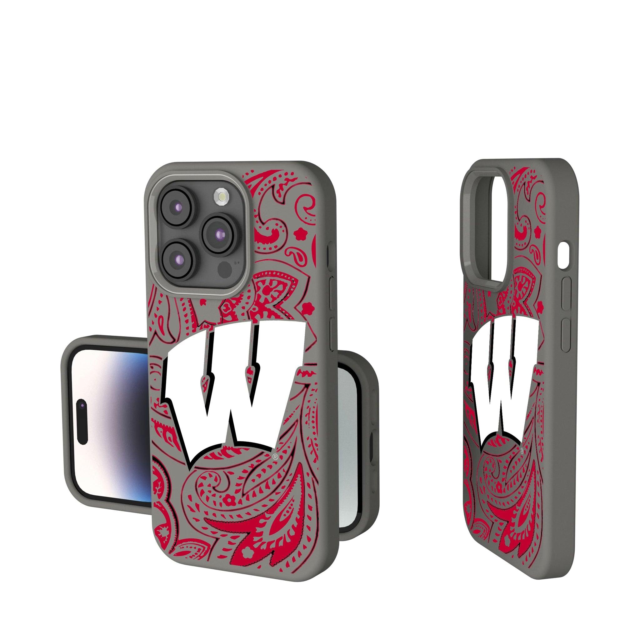 University of Wisconsin Badgers Paisley Soft Touch Phone Case 14