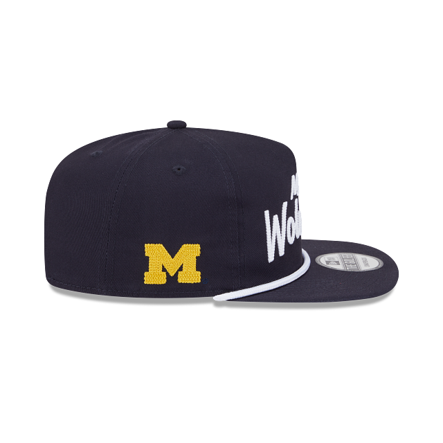 Michigan Wolverines - Golfer Team Text Snapback Hat, New Era 4