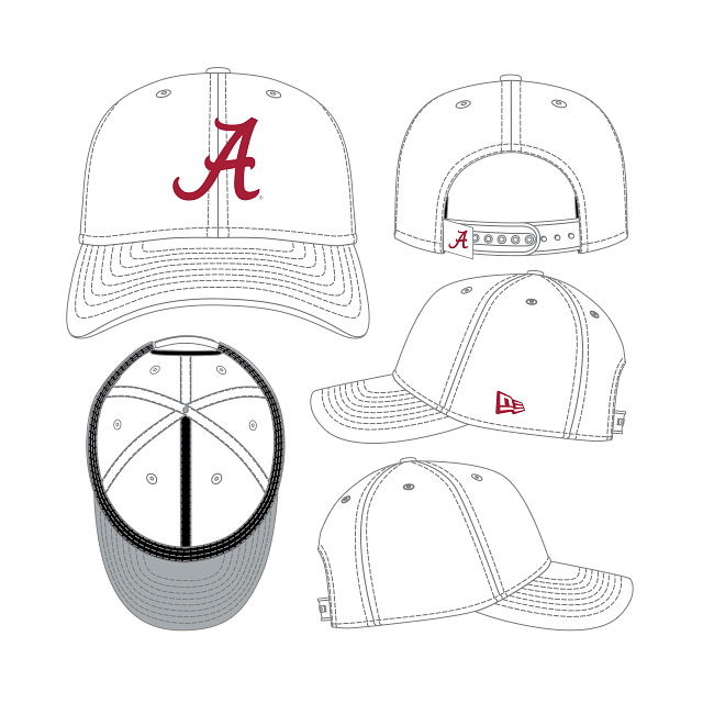 Alabama Crimson Tide - 9Seventy Stretch-Snap  Hat, New Era
