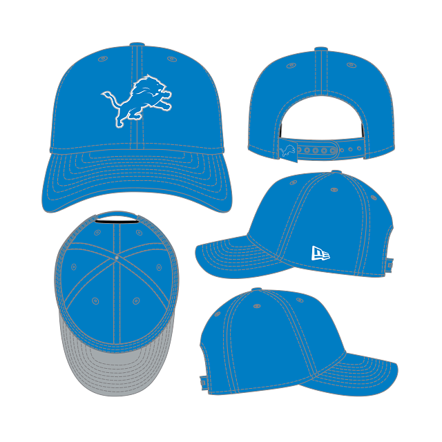 Detroit Lions - 9Seventy Primary Logo Stretch-Snap Hat, New Era 1