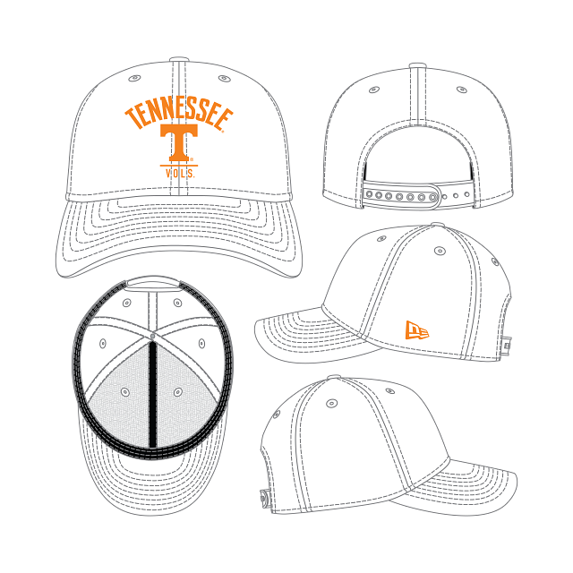 Tennessee Volunteers - 9Seventy CTM White Hat 8