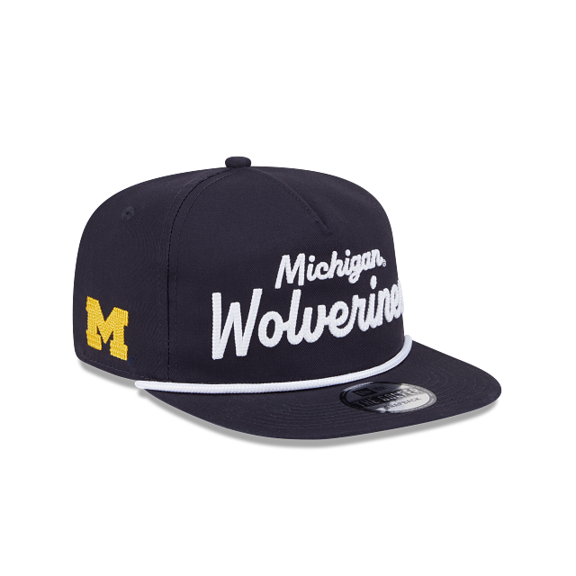 Michigan Wolverines - Golfer Team Text Snapback Hat, New Era 3