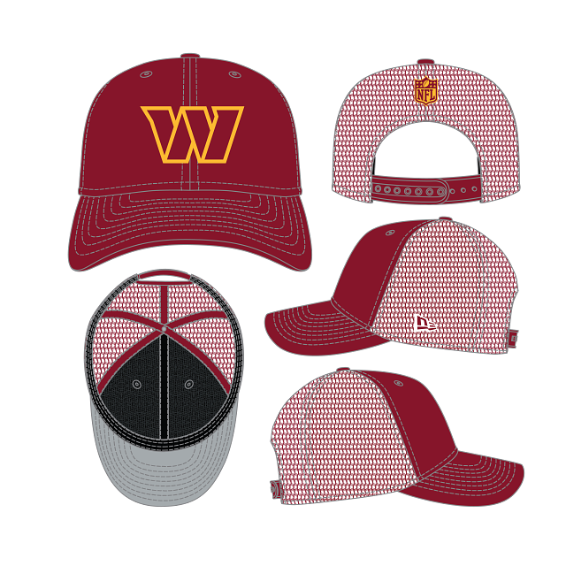 Washington Commanders - 9Seventy Team Trucker Adjustable Hat, New Era 8