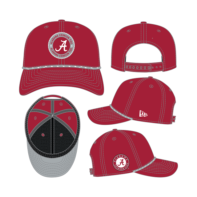 Alabama Crimson Tide - 9Seventy Stretch-Snap Hat, New Era 8