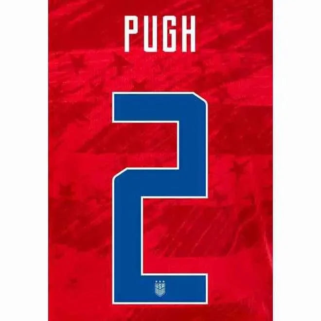 USWNT 2019/20 Away  Pugh #2 Jersey Name Set 1