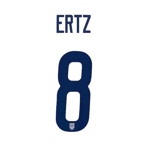 USWNT 2020/21 Home  Ertz #8 Jersey Name Sets 1