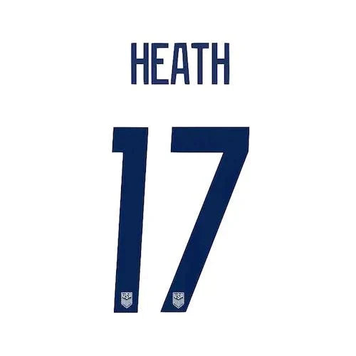 USWNT 2020/21 Home  Heath #17 Jersey Name Set 1