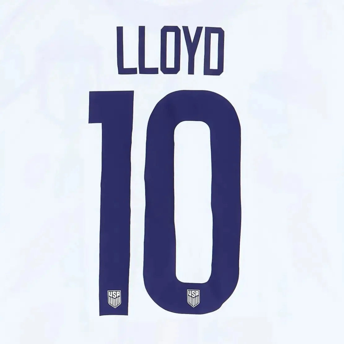 USWNT 2020/21 Home  Lloyd #10 Jersey Name Set 1