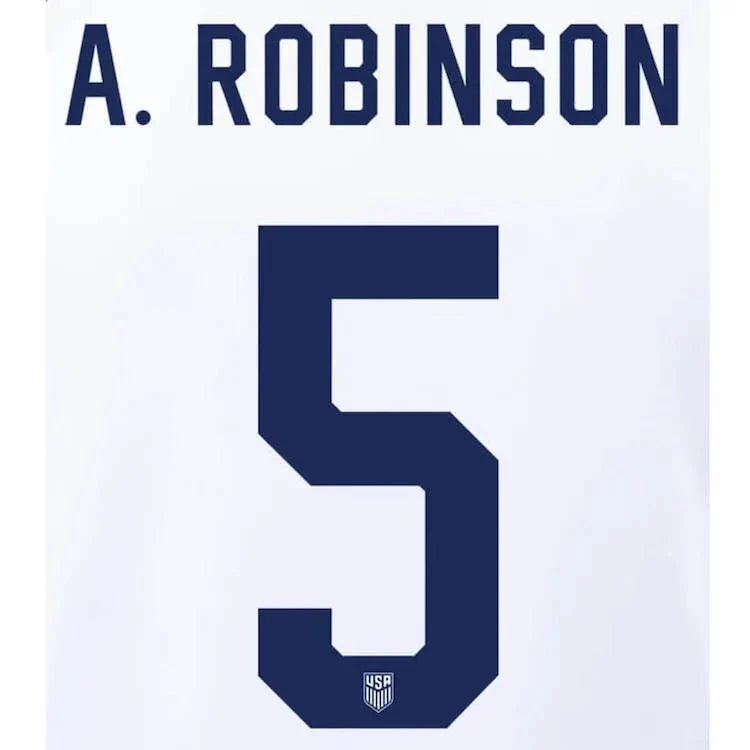 USMNT 2022-23 Home A. Robinson #5 Jersey Name Set 1
