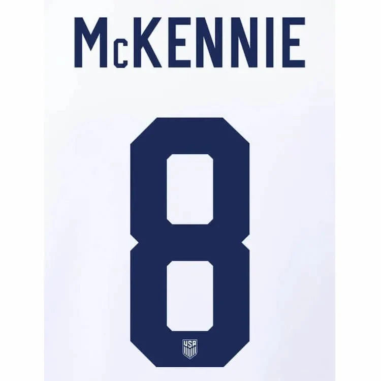 USMNT 2022-23 Home McKennie #8 Jersey Name Set 1