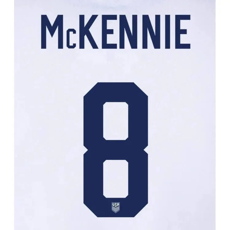 USMNT 2024/25 Home Mckennie #8 Jersey Name Set 1