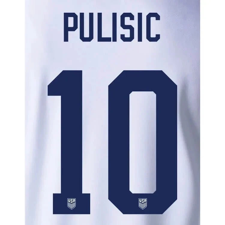 USMNT 2024/25 Home Pulisic #10 Jersey Name Set 1