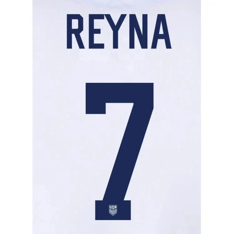 USMNT 2024/25 Home Reyna #7 Jersey Name Set 1