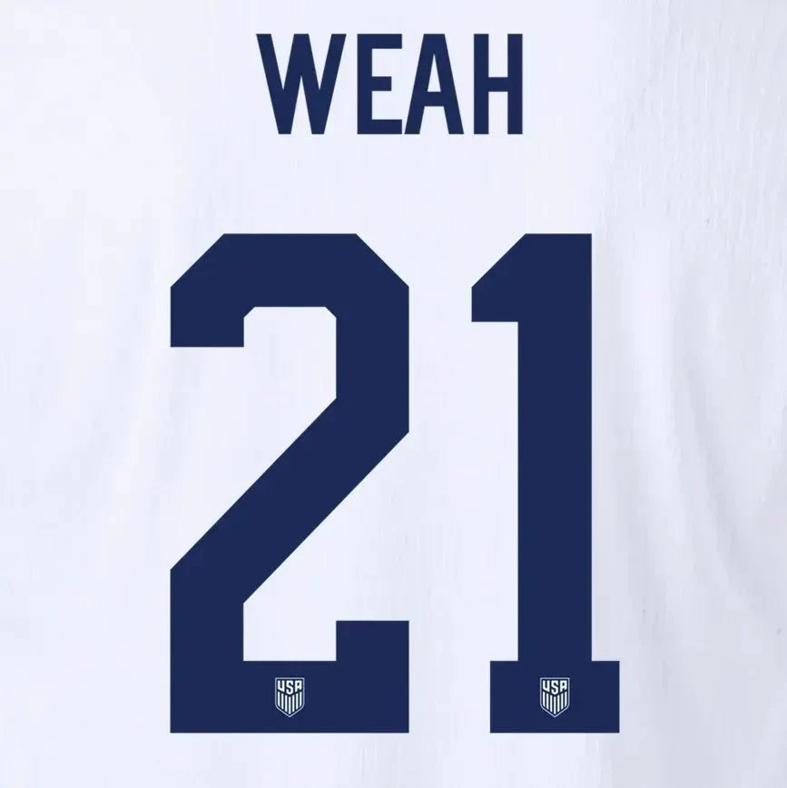 USMNT 2024/25 Home Weah #21 Youth Jersey Name Set 1