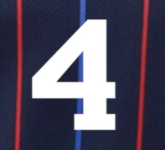 USMNT 2025 Away ADAMS #4 Official Name Set 2