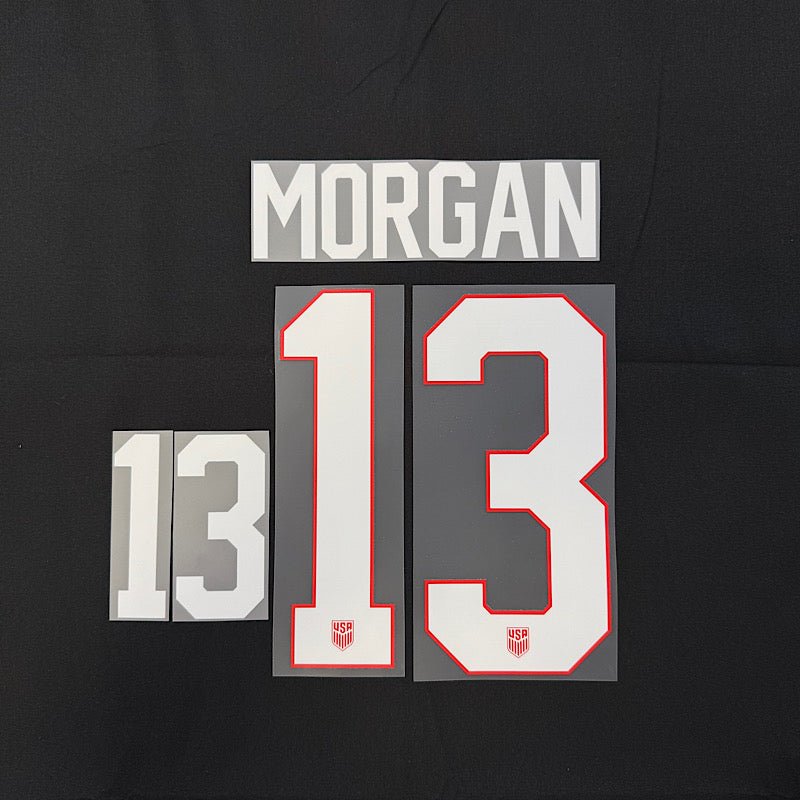 USWNT 2025 Away  MORGAN #13 Jersey Name Set 8" 1
