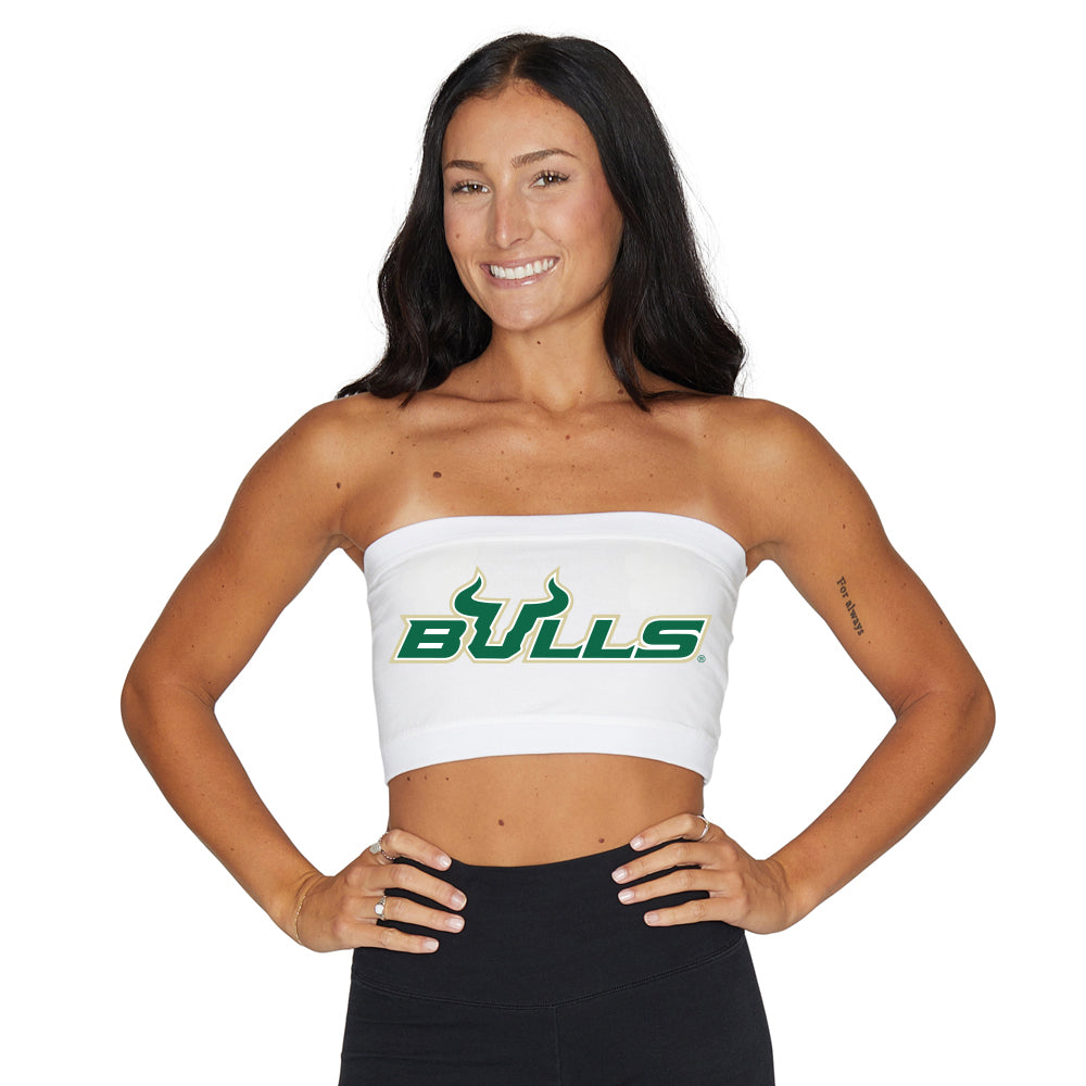 USF White Bandeau Top | lojobands