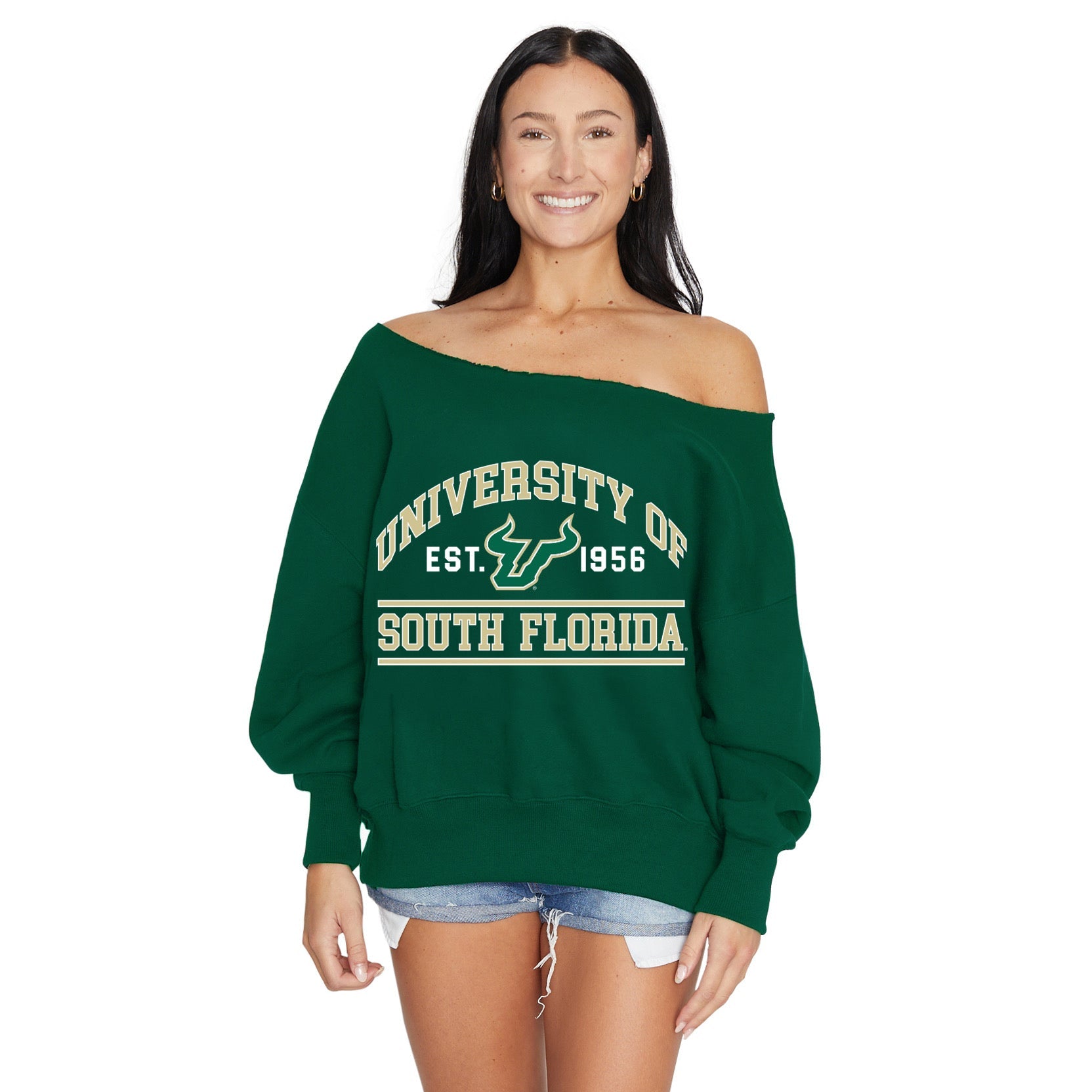 USF Off the Shoulder Sweatshirt | lojobands