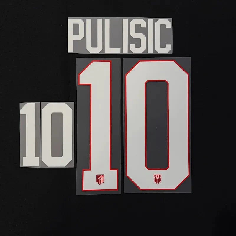USMNT 2025 Away PULISIC #10 Youth Official Name Set 1