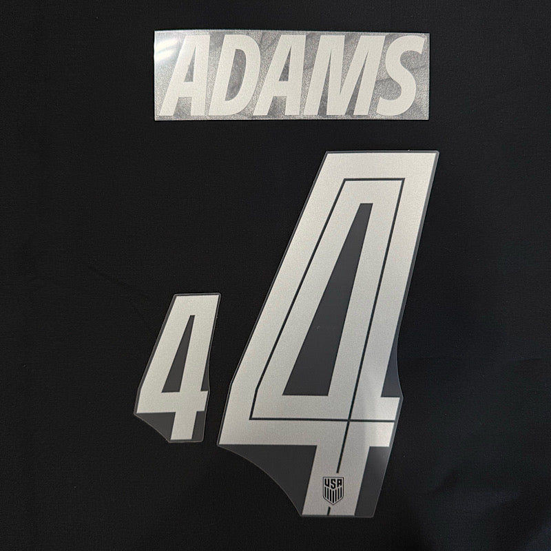 USMNT 2026- Away ADAMS #4 Official Name Set 1