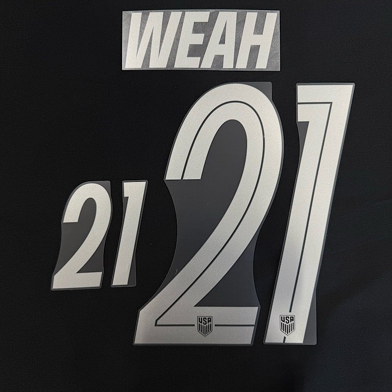 USMNT 2026- Away WEAH #21  Official Name Set 1