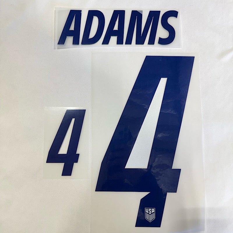 USMNT 2026- Home ADAMS #4 Official Name Set 1