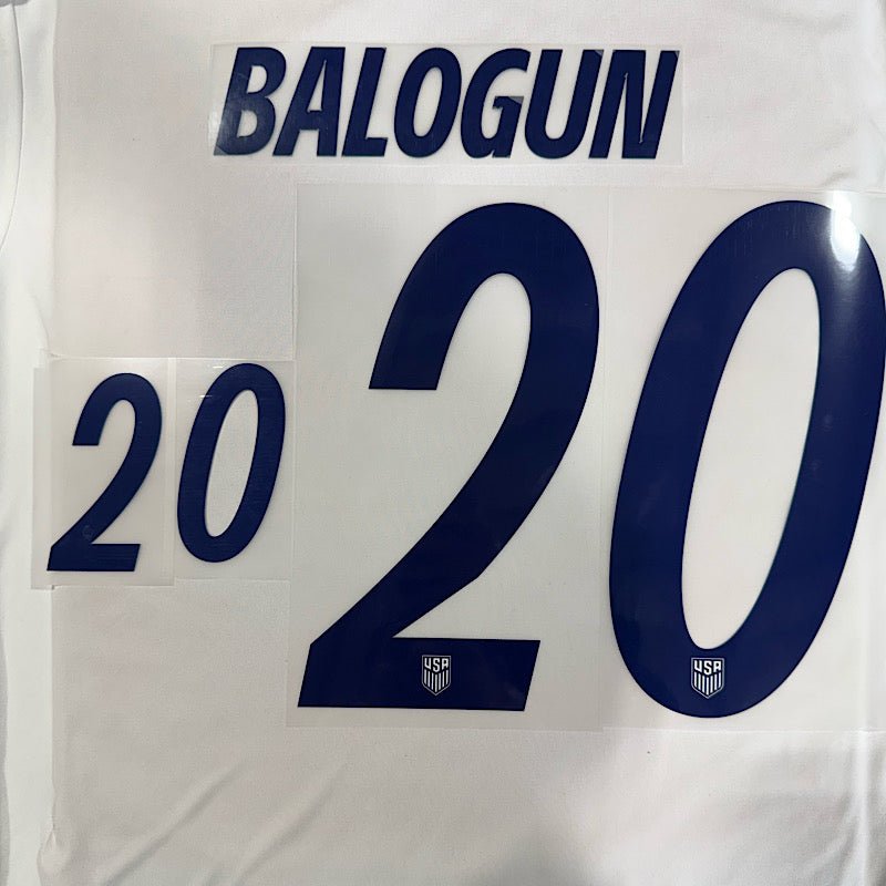 USMNT 2026- Home BALAGUN #20 Official Name Set 1
