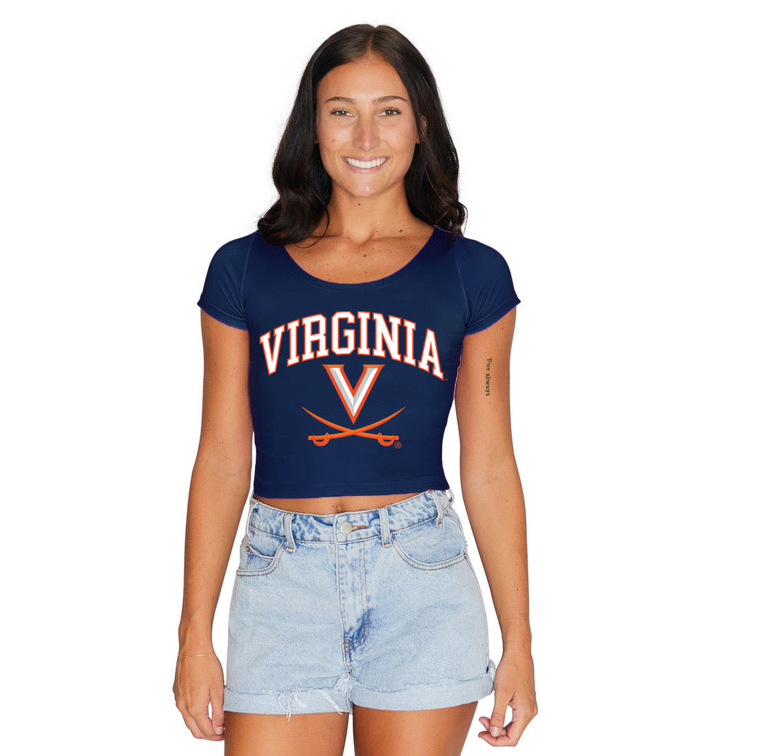 Virginia Cavaliers Navy Babydoll Tee | lojobands