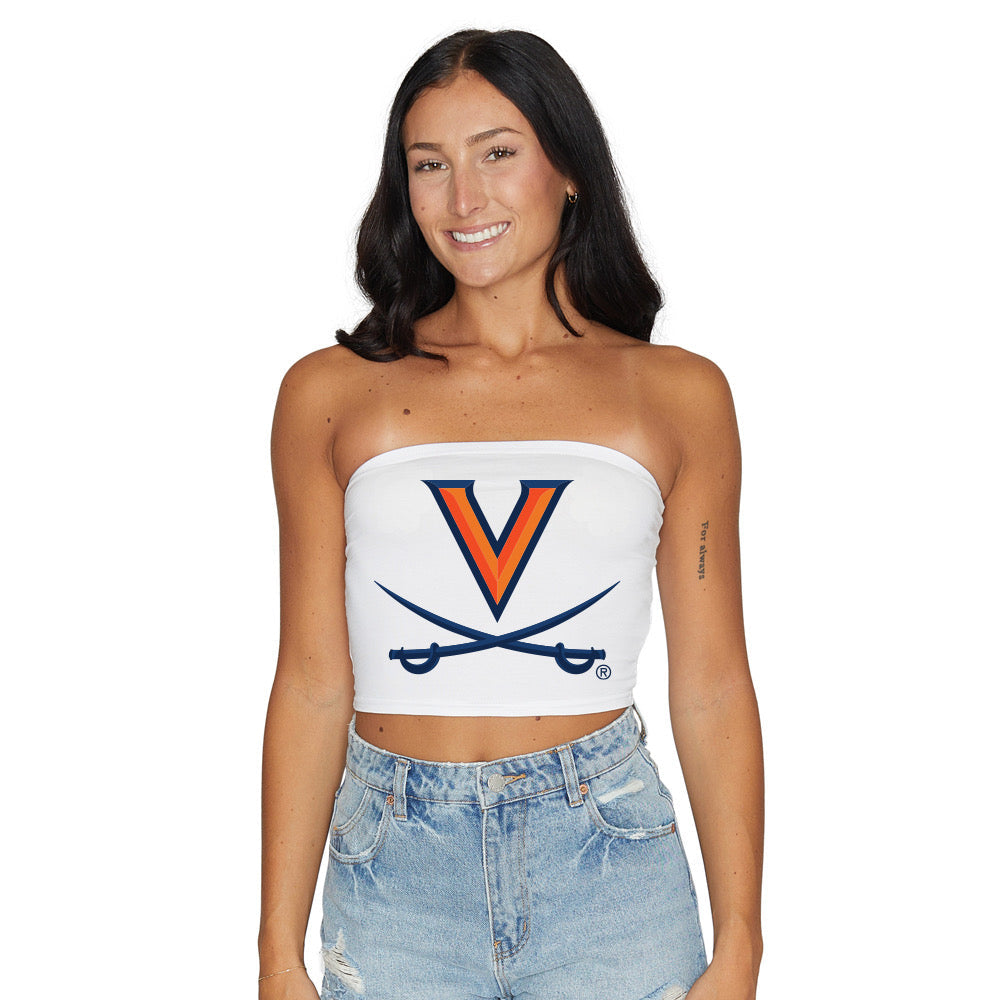 Virginia Cavaliers White Tube Top | lojobands
