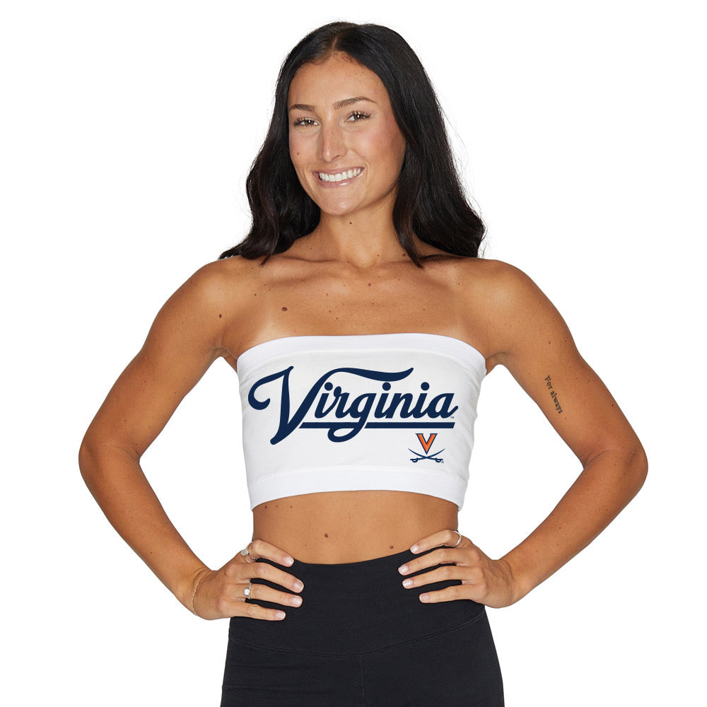 Virginia Cavaliers White Bandeau Top | lojobands
