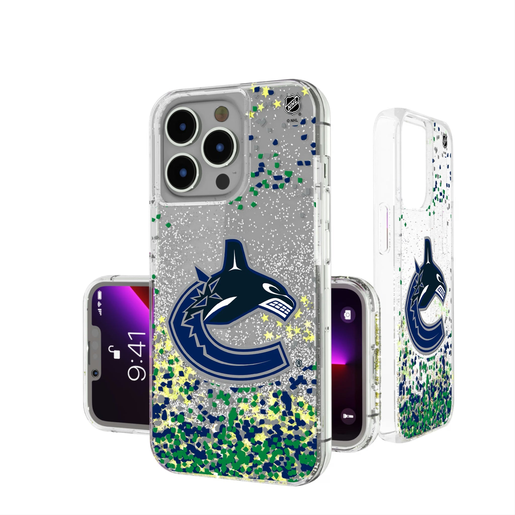 Vancouver Canucks Confetti Glitter Phone Case 11
