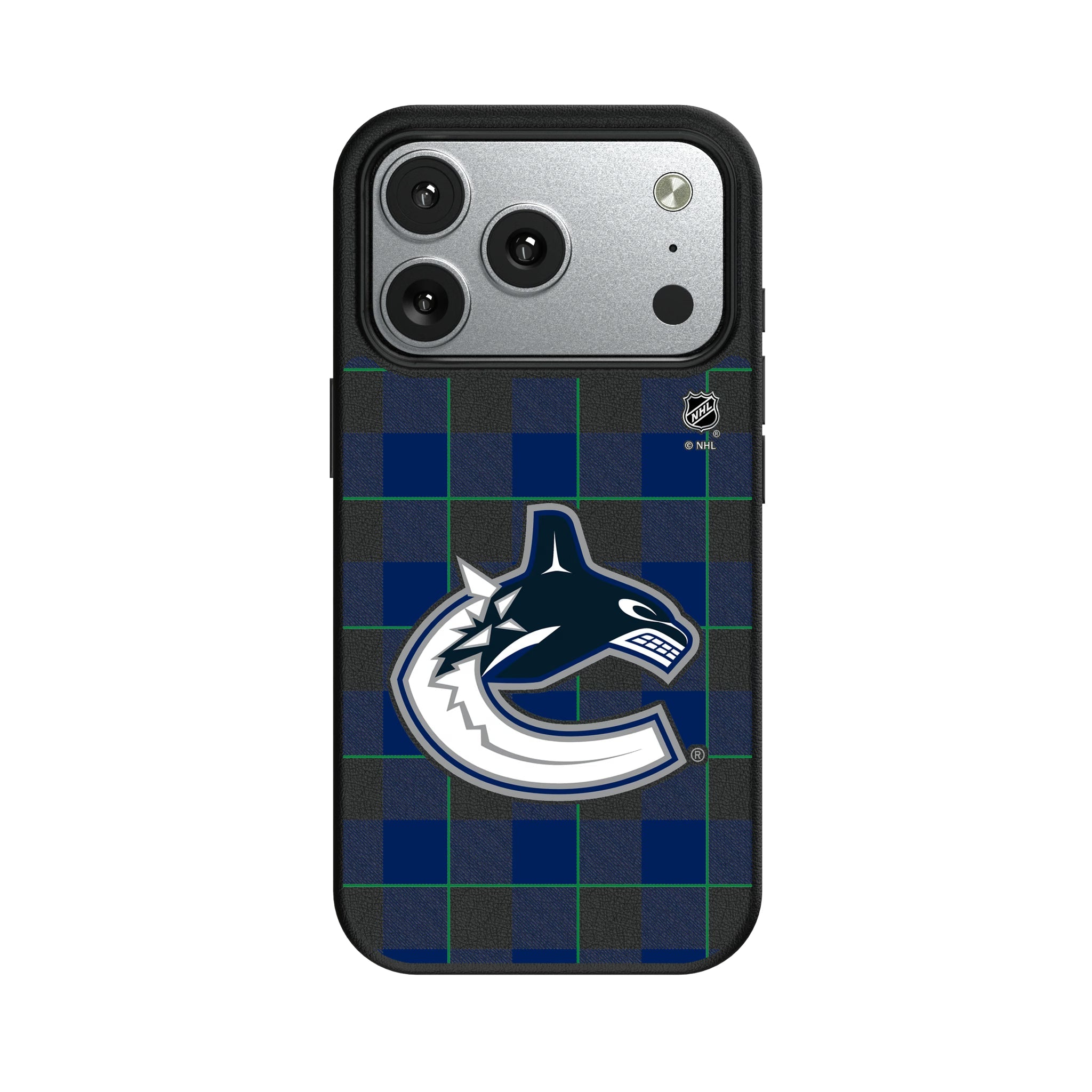 Vancouver Canucks Plaid MagSafe Compatible Phone Case for Apple iPhone 9