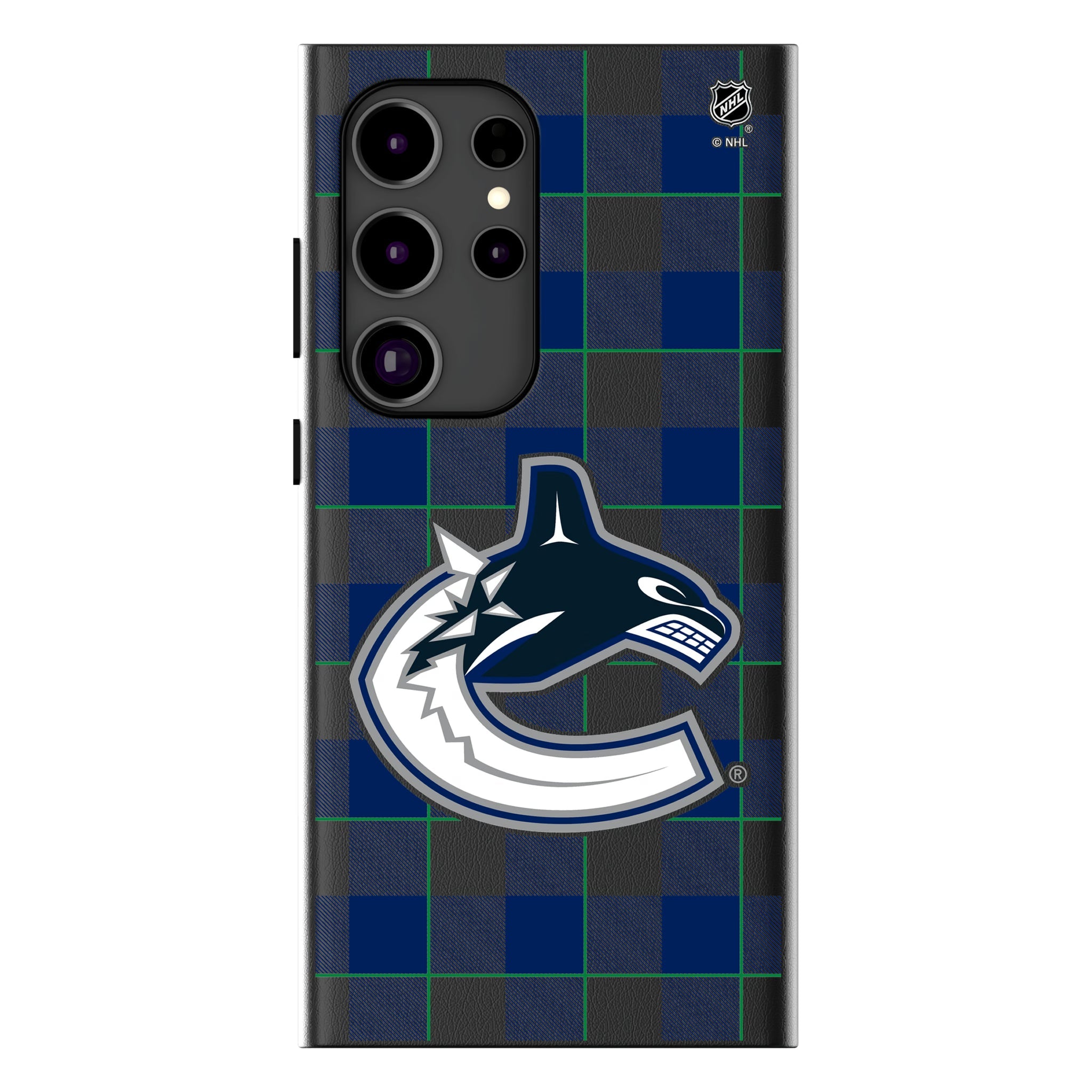 Vancouver Canucks Plaid MagSafe Compatible Phone Case for Samsung Galaxy 18