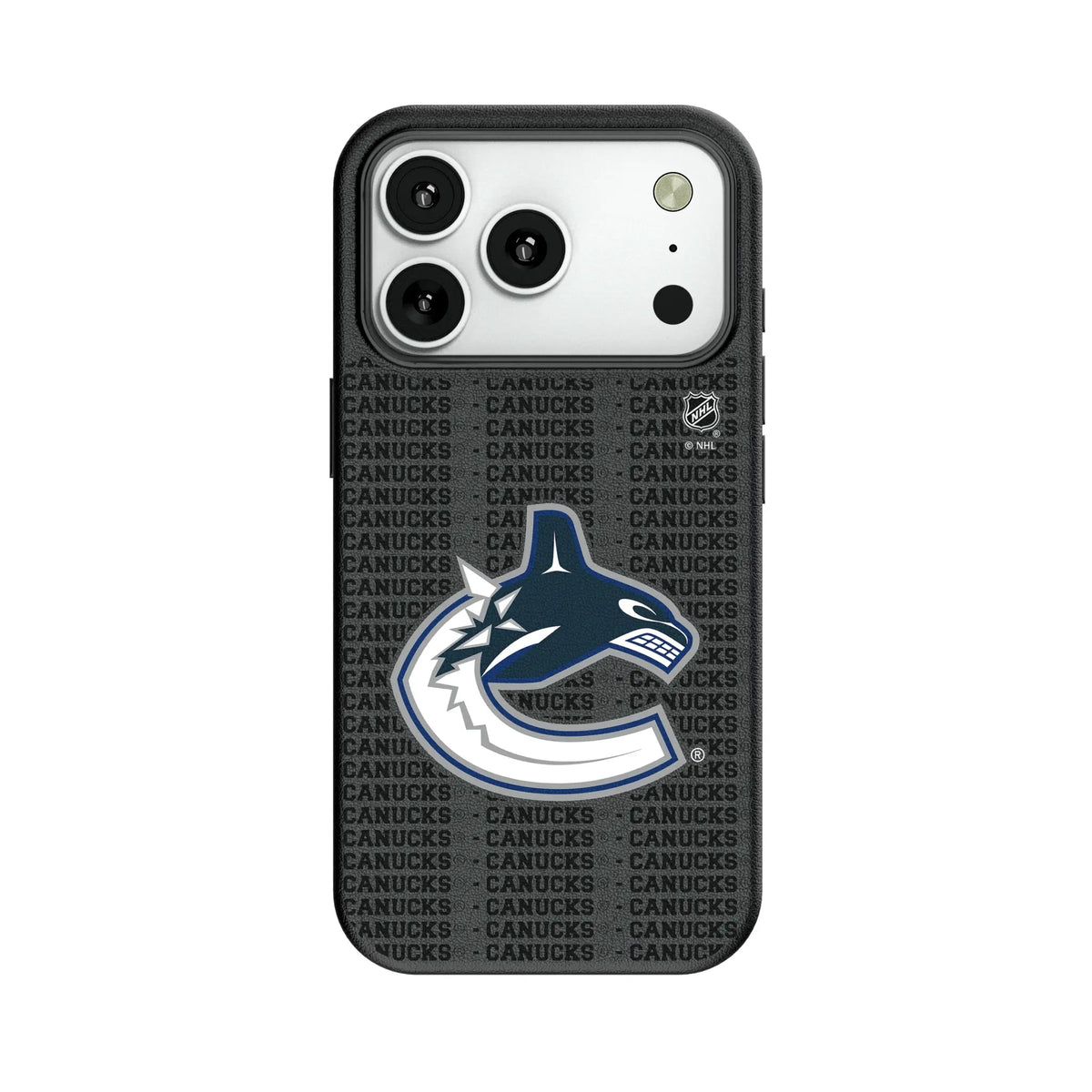 Vancouver Canucks Text Backdrop MagSafe Compatible Phone Case for Apple iPhone 10