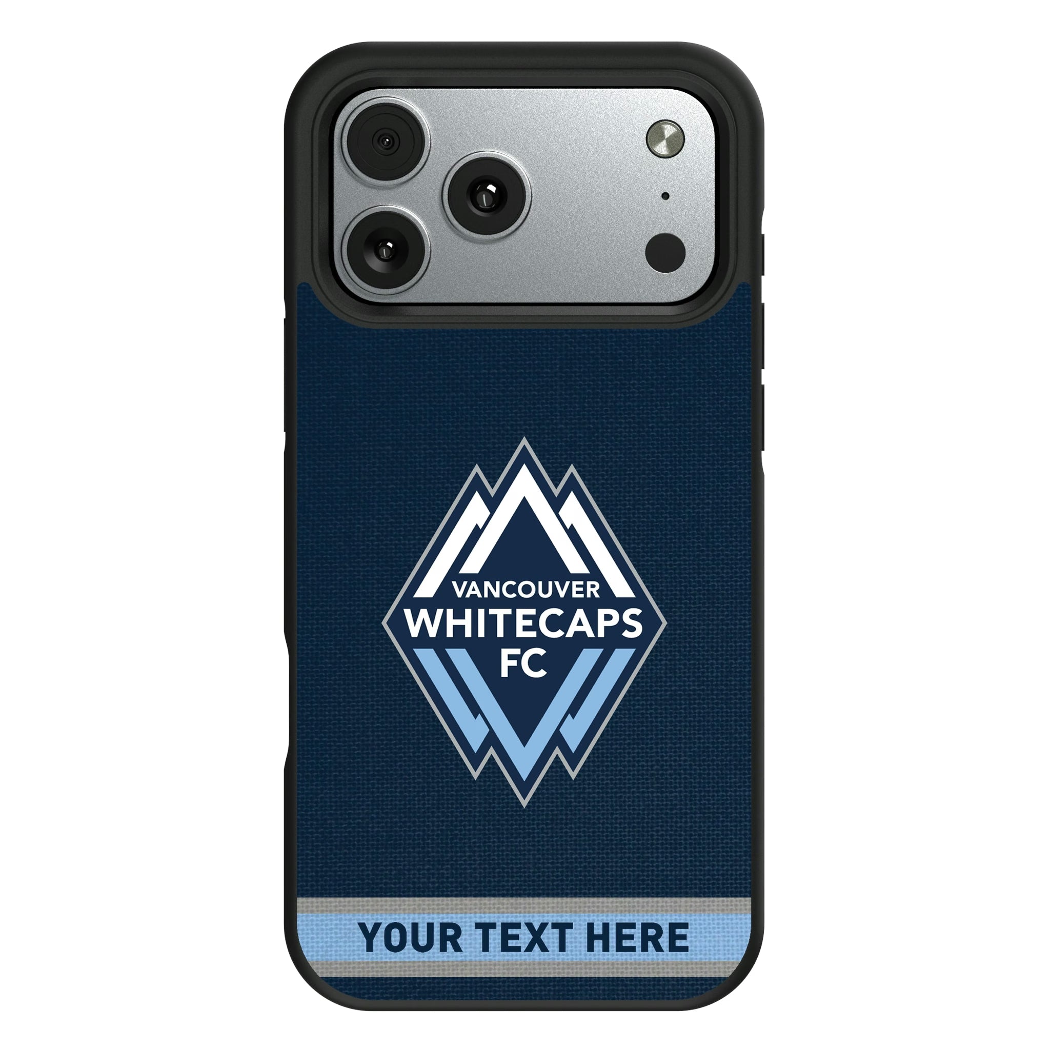 Vancouver Whitecaps Personalized Stripe Bump Phone Case for Apple iPhone 10