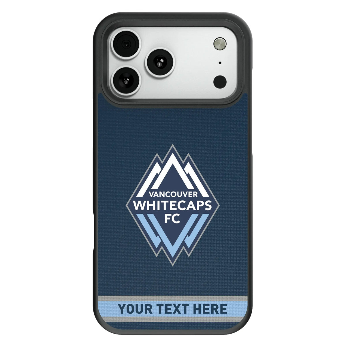 Vancouver Whitecaps Personalized Stripe Bump Phone Case for Apple iPhone 11