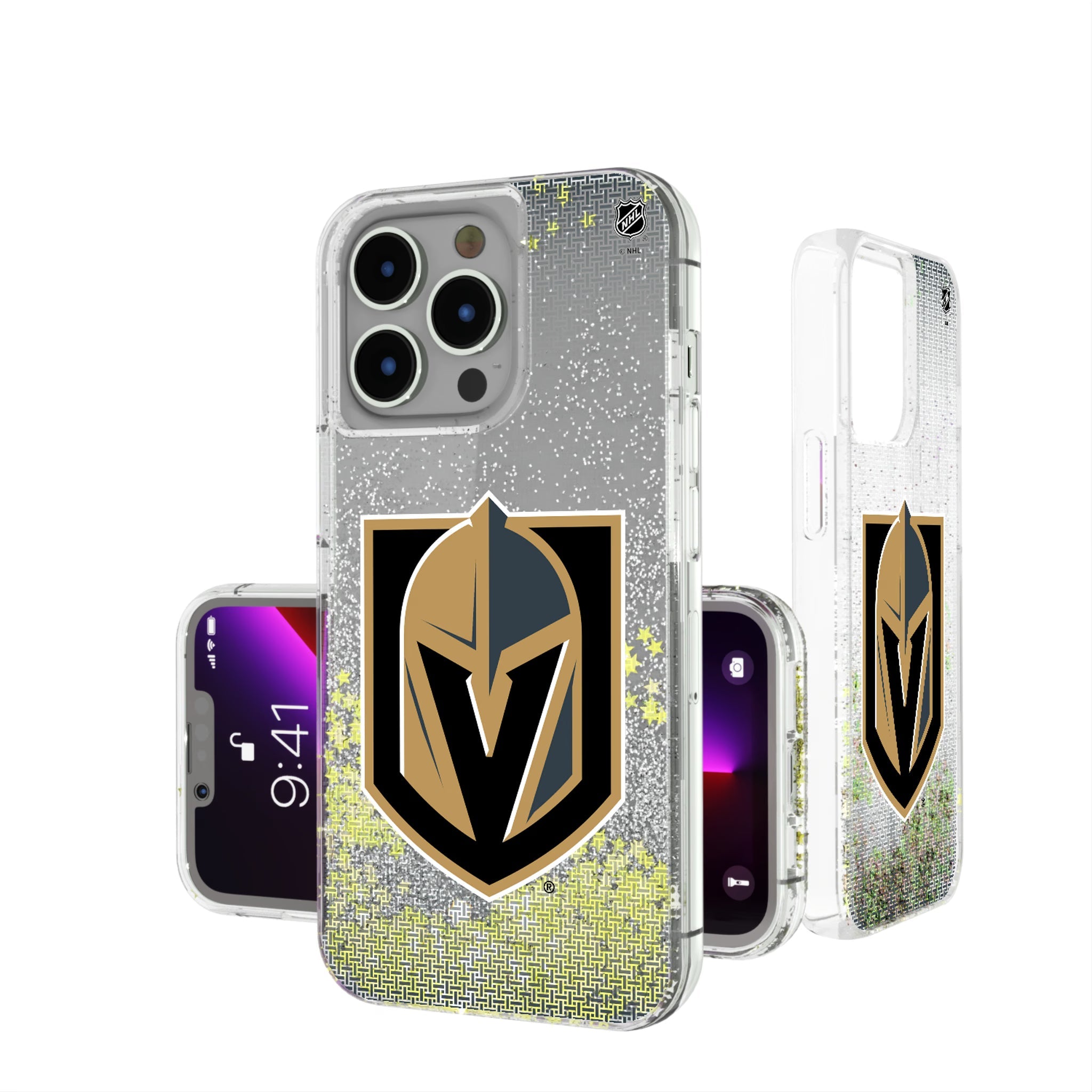 Vegas Golden Knights Linen Glitter Phone Case 8