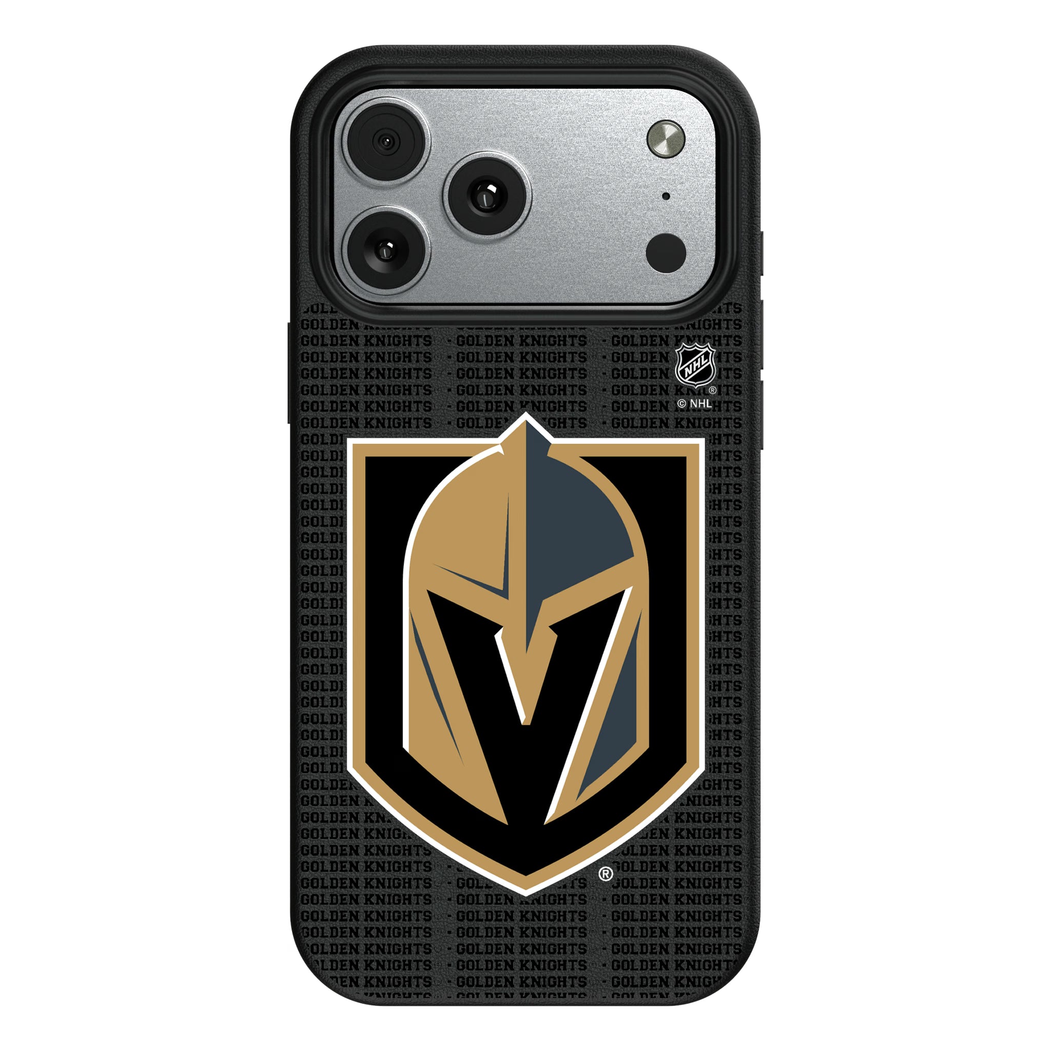 Vegas Golden Knights Text Backdrop MagSafe Compatible Phone Case for Apple iPhone 10