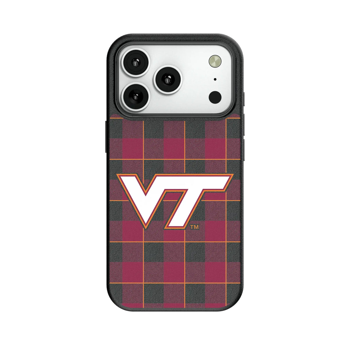 Virginia Tech Hokies Plaid MagSafe Compatible Phone Case for Apple iPhone 8