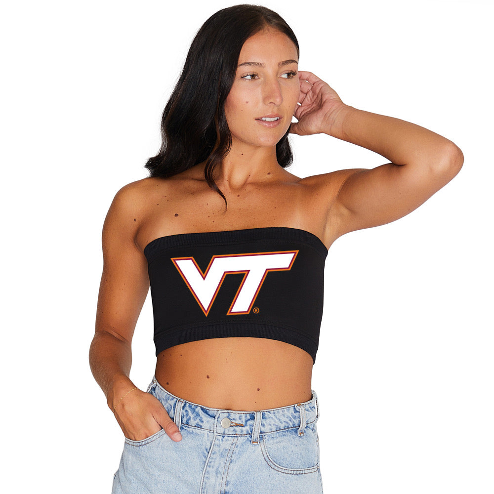 Virginia Tech Black Bandeau Top | lojobands